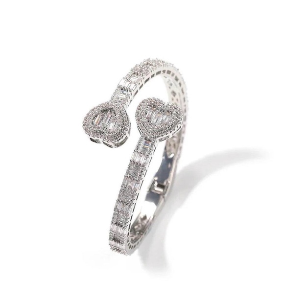 Silver Heart Bracelet 7inch